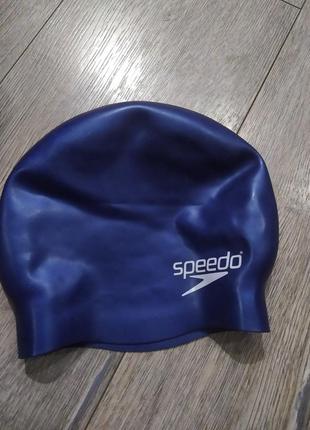 Темно синя шапочка для плавання speedo5 фото