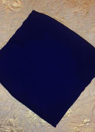 Юбка темно синяя1 фото
