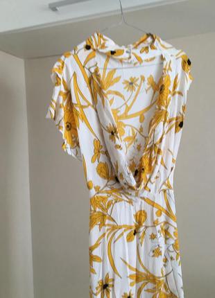 Платье из вискозы в цветочный принт открытая спина topshop p.35/363 фото
