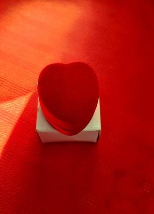 Подарункова коробочка для кільця "серце" вінтаж1 фото
