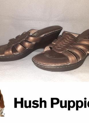 Шкіряні шльопанці hush puppies p 41 тайвань