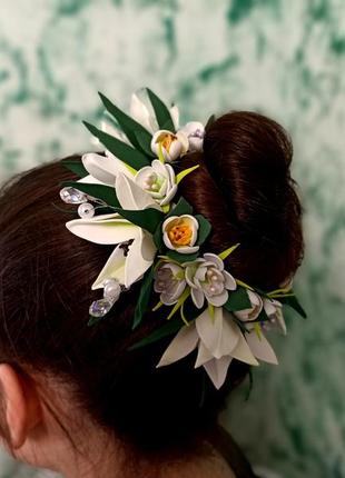 Гумка на пучок - прикраса