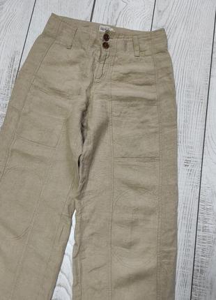 Лляні штани, штани льон, літні штани кльош від стегна2 фото