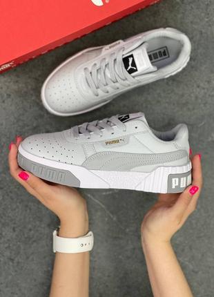 Puma cali grey трендові сірі жіночі кросівки пума жіночі стильні сірі кросівки весна літо осінь8 фото