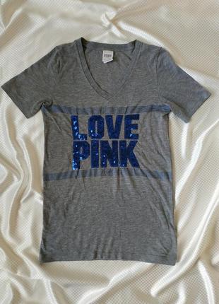 Футболка, t-shirt, pink victoria secret