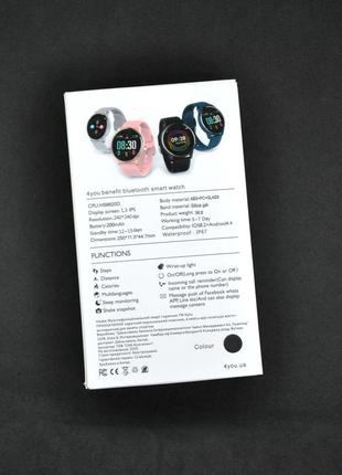 Смарт часы smart watch фитнес 4you benefit черные6 фото