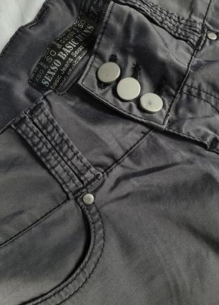 Котонові легкі брюки с атласним блиском3 фото