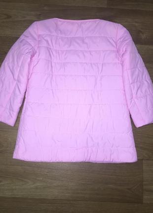 Курточка стьобаний рожева3 фото