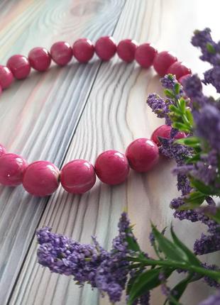 Рожеве намисто, намисто з дерева