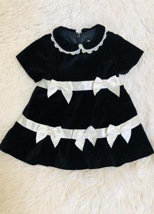 Велюрове платтячко на 0-3-6 міс