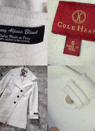 Cole haan пальто альпака шерсть белое пальто8 фото