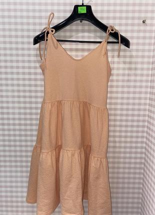 Персиковий сарафан h&m