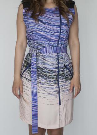 Calvin klein оригинал новое фиолетовое бежевое платье размер m5 фото