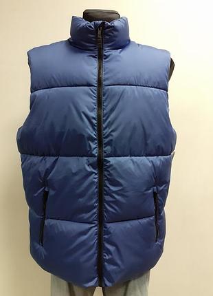 Теплий, чоловічий old nevy жилет, жилетка, великий розмір, високий зріст
