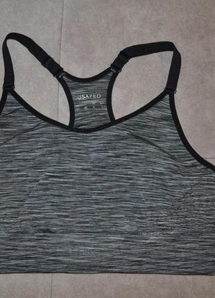 Сірий спортивний топ ліф від usa pro