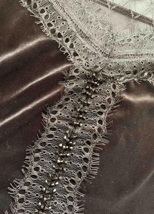 Блузка женская бархатная с кружевом и кристаллами в наличии2 фото