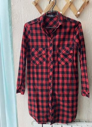 Рубашка-туніка в клетку