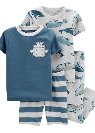 Комплект пижам 4-piece whale 100% snug fit cotton pjs