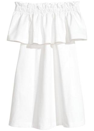 Классное трикотажное платье с открытыми плечами от h&m,p. 342 фото