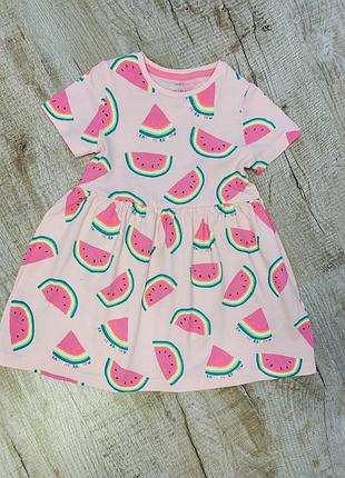 Шикарное платье от m&s рр 3-4г 95%cotton