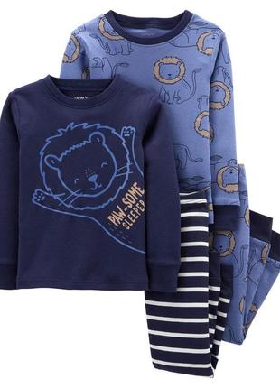 Комплект піжам 4-piece lion 100% snug fit cotton pjs