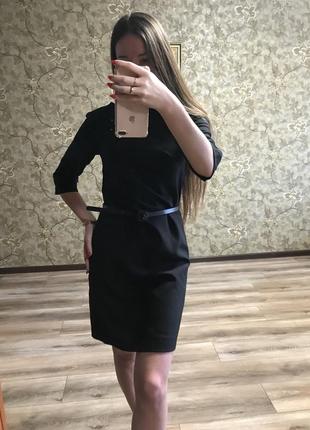 Черное платье с рукавами 3