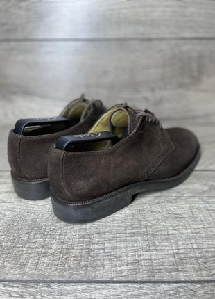 Оригінальні замшеві туфлі оксфорди  bally  42 розмір 26.5 (27) см4 фото