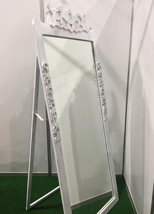 Дзеркало напольне в дерев'яній рамі з підставкою розміри 2м*80см