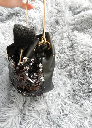Красивая блестящая мини сумочка клатч паетки пайетками2 фото