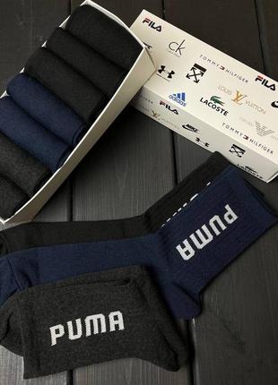 Набір високих чоловічих шкарпеток puma 7 пар бавовна, шкарпетки пума1 фото