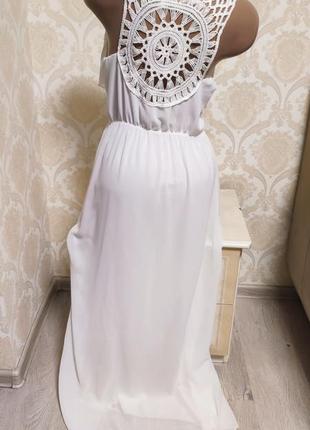 Красивое ,нарядное белоснежное платье9 фото