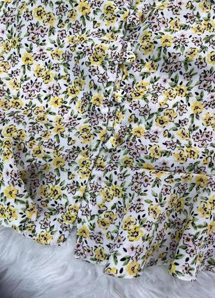 Красивая укороченная блуза топ в мелкий цветочек 1+1=310 фото
