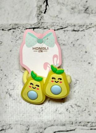 Резинки для волос детские авокадо