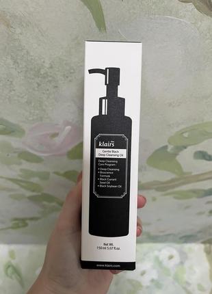 Очищувальна гідрофільна олія klairs gentle black deep cleansing oil, 150 мл2 фото