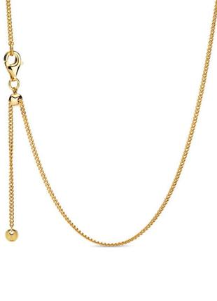 Цепочка пандора серебро 925 проба ale пломба бирка цвет золото классический...