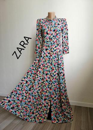 Длинное летнее платье zara 100% вискоза1 фото