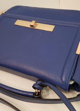 Роскошная кожаная сумка#портфель new look эффектного синего цвета5 фото