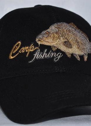 Кепка рыбака "карп", цвет: черный