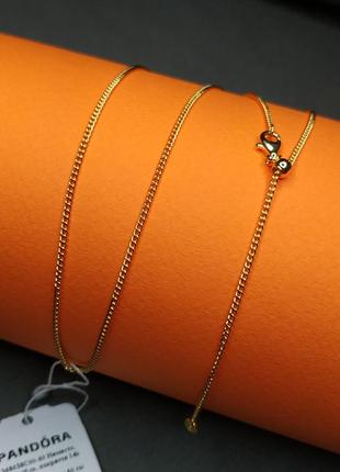 Цепочка пандора серебро 925 проба ale пломба бирка цвет золото классический...
