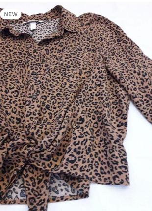 Леопардовый принт трендовая рубашка h&m6 фото