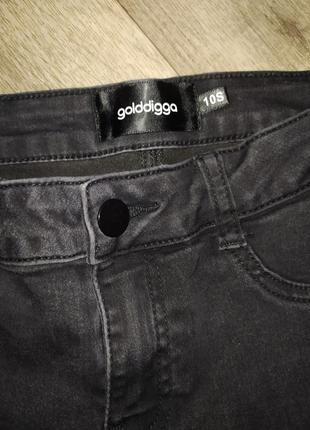 Чёрные стретчевые джинсы2 фото