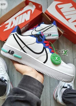 Кроссовки мужские nike air force 1 react белые / кросівки чоловічі найк аир форс білі кроссы8 фото