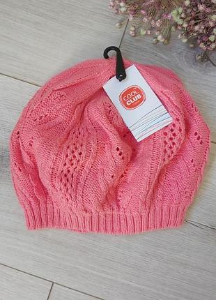 Шапка на девочку, берет, весняний берет cool- club, коральвий берет.