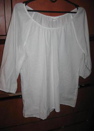 Блуза открытые плечи белая