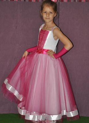 Шикарное выпускное платье, 5-7 лет, бу