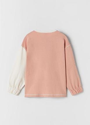 Кофта кофточка футболка реглан лонгслив блуза для девочки, zara 2