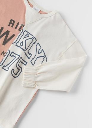 Кофта кофточка футболка реглан лонгслив блуза для девочки, zara 3