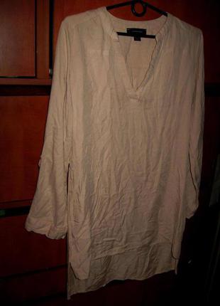 Туніка-плаття віскоза бежева