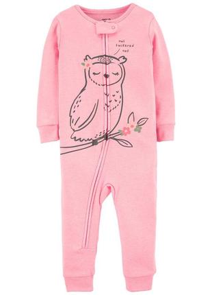 Сліп 1-piece owl 100% snug fit cotton footless pjs