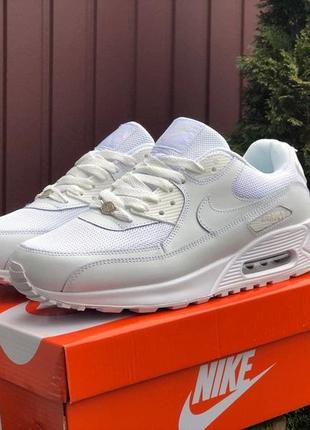 Р.44 кроссовки nike air max 90 (белые)2 фото